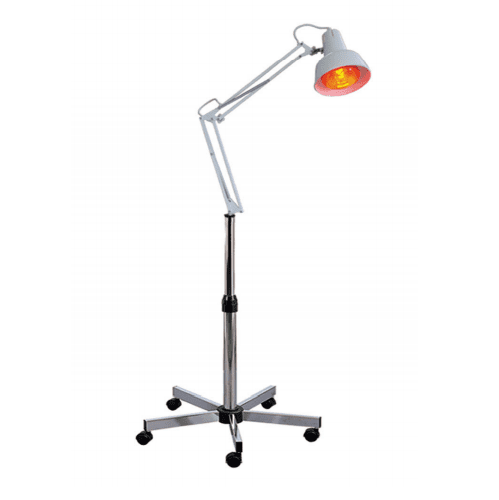 ▷ Lámpara de infrarrojos 150 W con pie cromado