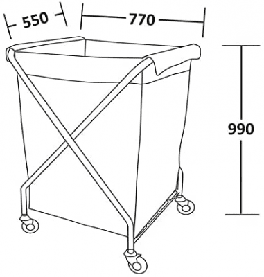 Carro ropa sucia plegable | Valdán Material Médico