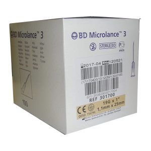 Agujas BD Microlance 19G 1" 1.1 x 25