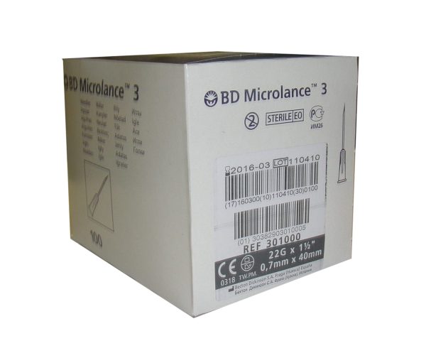 Agujas BD Microlance 22G 1 1/2" 0.7 x 40