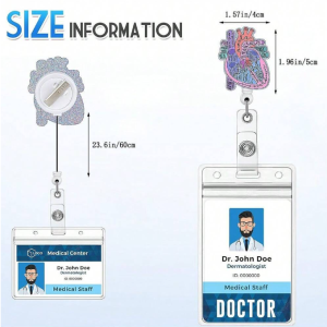 Broche retráctil para identificación con forma de corazón - Imagen 5