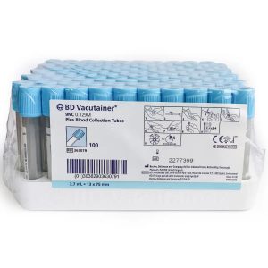 Tubo para extracción de sangre Vacutainer citrato de sodio