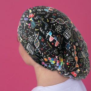 Gorro sanitario pelo largo estampado química - Imagen 2