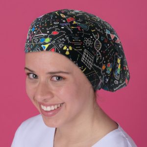 Gorro sanitario pelo largo estampado química